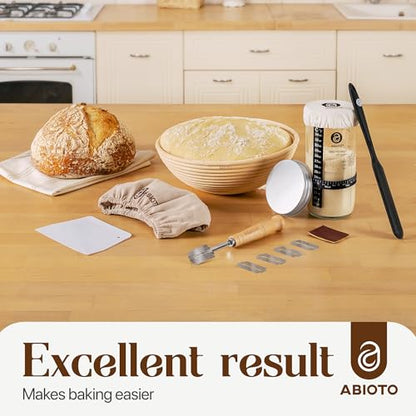 Sourdough Starter Kit with Banneton Bread Proofing Basket