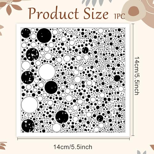 Retro Polka Dots Polymer Clay Texture Sheets Bubble Geometric Silicone Texture Stamp Clay Texture Mat Modeling Pattern Pad Sheets for Jewelry and Earrings Tools