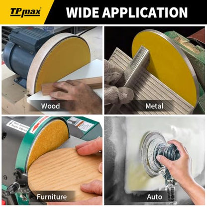 6-Inch 150-Grit Gold PSA Sanding Discs, 50 Pack – Pro-Grade Self-Adhesive Stickyback Sandpaper with Quick-Release Tabs for DA Sander, Medium-Fine Automotive/Wood/Metal Sanding (50 Count)