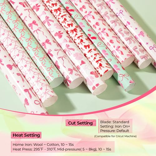 Pink Bow Heat Transfer Vinyl (11 Count)