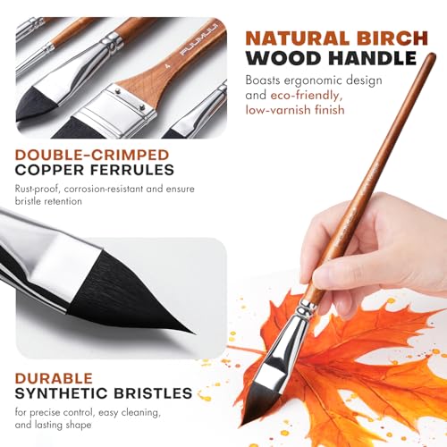 Professional Watercolor Brushes (10 Count)