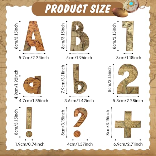 221 Pcs Travel Around The World Bulletin Board Letters (221 Count)