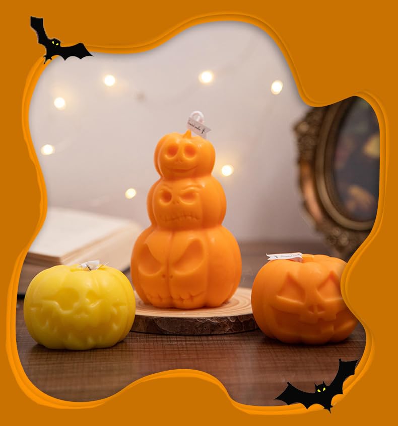 4Pcs Halloween Ghost Candle Silicone Molds Set (4 Count)
