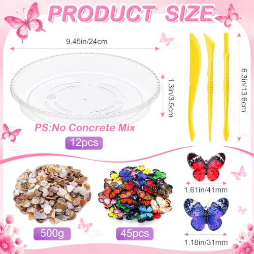12 Kit DIY Stepping Stone Mold 10 Inch for Garden (12 Count)
