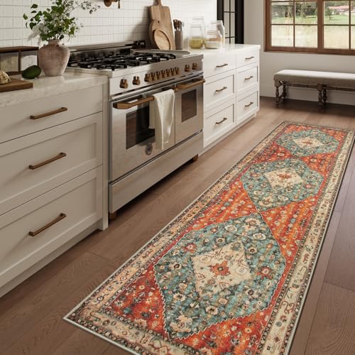 Felice Boho Tribal 2'6" x 10' Washable Runners for Hallways