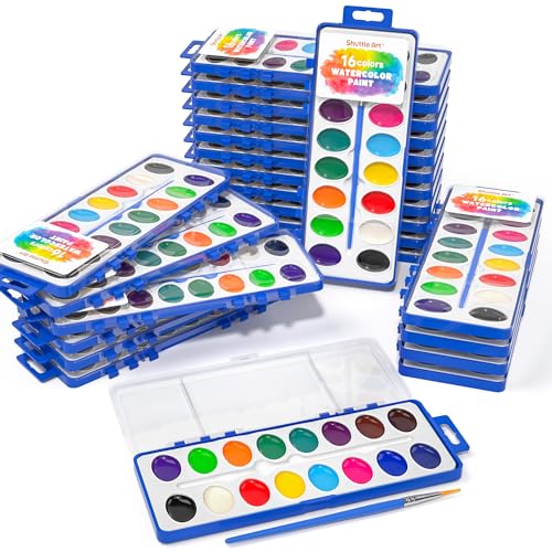 16 Colors Watercolor Paint Set Bulk (24 Count)