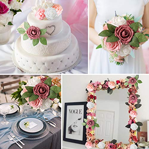 Rose Shades Rose 25pcs Real Looking Artificial Flowers w (25 Count)