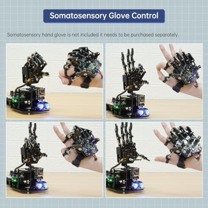 Robot Hand with Arduino Open Source AI Bionic Robotic Hand Five Fingers Solely Movement Mechanical Arm DIY Smart Robot & Engineering Kits