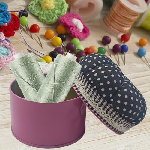 Pumpkin Shaped Pin Cushion with Storage Box