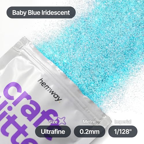 Craft Glitter Baby Blue Iridescent 100g Ultrafine Glitter (3.5 Ounce)