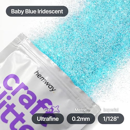 Craft Glitter Baby Blue Iridescent 100g Ultrafine Glitter (3.5 Ounce)
