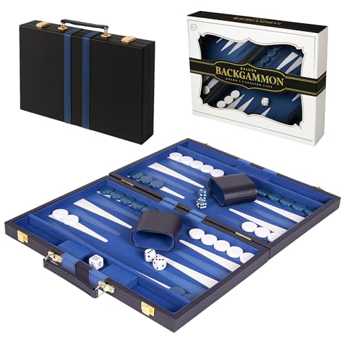 Premium Backgammon 11" Small Blue