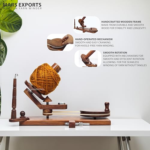 Wooden Yarn Winder with Swift