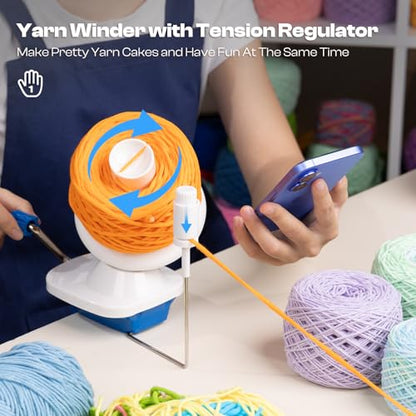 Manual Yarn Winder with Tension Spring for Tight Winding 4