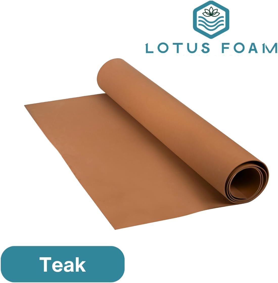 LotusFoam Large 3mm EVA Foam Sheet - 44"x 85" High Density Foam 130 kg/m3 for Cosplay, Costumes, Crafts, Flooring, Outdoor Use - 35 Colors (Teak) - Teak - Crafty Corner