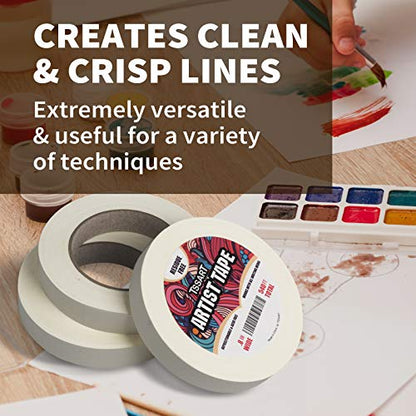 3 Pack White Artist Tape (3 Count)