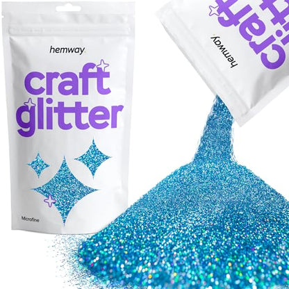 Craft Glitter Ocean Blue Holographic 100g Microfine Glitter