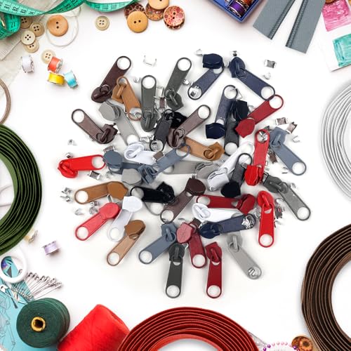 22.2 Yards 20 m 10 Pieces Assorted Colors #5 Nylon Coil Zippers