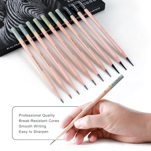 28 Pro Sketching Drawing Pencils Set (28 Count)