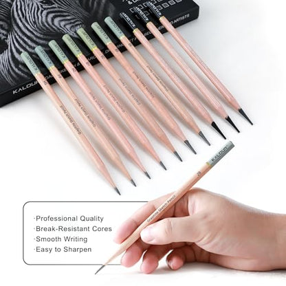 28 Pro Sketching Drawing Pencils Set (28 Count)