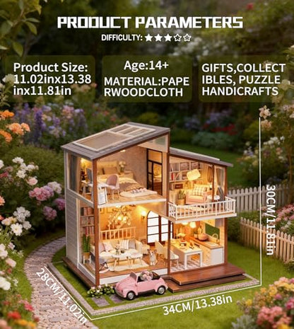 DIY Miniature House Kit for Adults