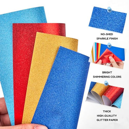 Classic Glitter Origami Paper (50 Count)