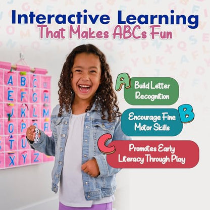 Pink ABC Felt Wall Hanging Chart