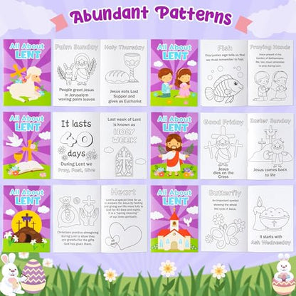 Easter Lent Catholic Crafts Coloring Book (24 Count)