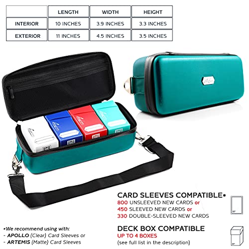 Teal Bolt Card Carrying Case fits PM Cards and other TCG Games