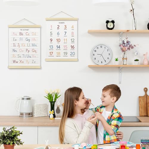 Numbers alphabet poster for Nursery Toddlers (2 Count)