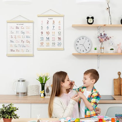 Numbers alphabet poster for Nursery Toddlers (2 Count)