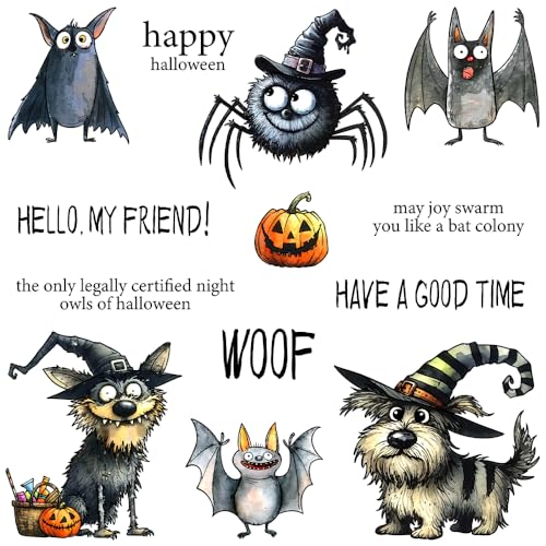 Halloween Clear Silicone stampReusable Stamp with Pumpkins