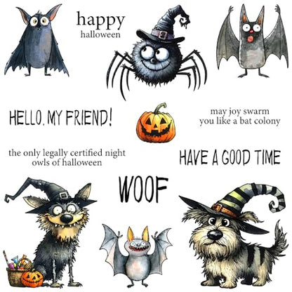 Halloween Clear Silicone stampReusable Stamp with Pumpkins