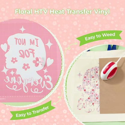 Floral HTV Heat Transfer Vinyl