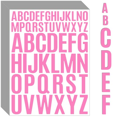 Letter Stickers 1560 Pieces 30 Sheets Stick on Vinyl Letters Capital Alphabet Sticker Letter for Craft Bulletin Boards Classroom Home Business Decor (1560 Count)