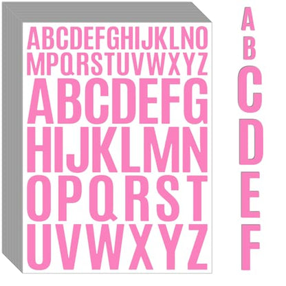 Letter Stickers 1560 Pieces 30 Sheets Stick on Vinyl Letters Capital Alphabet Sticker Letter for Craft Bulletin Boards Classroom Home Business Decor (1560 Count)