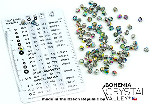 100 pcs of Faceted Fire Polished Pressed Czech Glass Beads 4mm (100 Count)