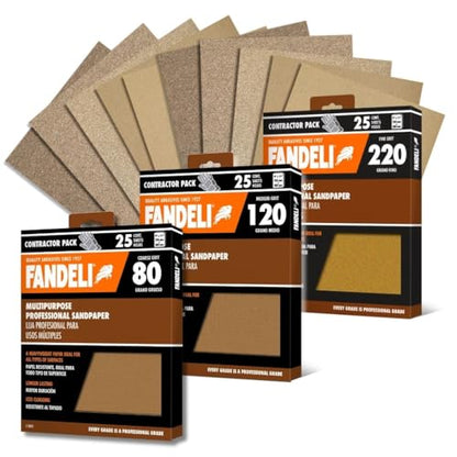 Multipurpose Sanding Sheets Assorted Grits (75 Count)