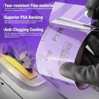 600 Grit PSA Purple Ceramic Sandpaper Roll 2