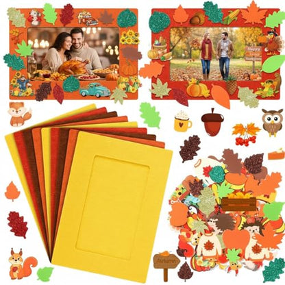 Feraycle 232 Pcs Fall Felt Photo Frames Craft Kit