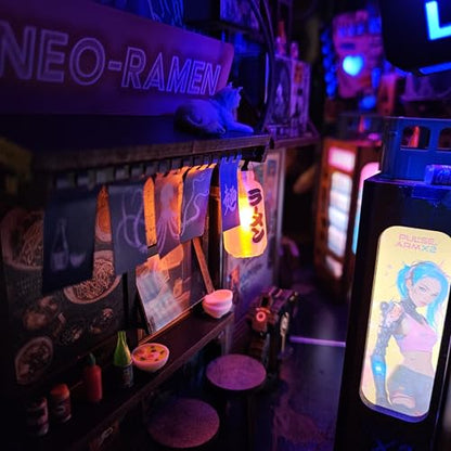 Neo Ramen MiniAlley DIY Cyberpunk Book Nook Kit