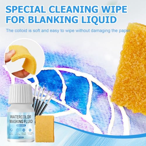 White Masking Fluid for Watercolor Painting