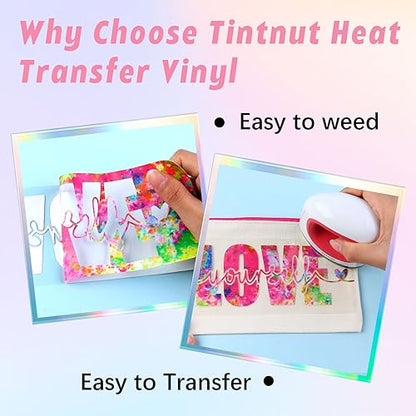 Pink Green Splash Heat Transfer Vinyl
