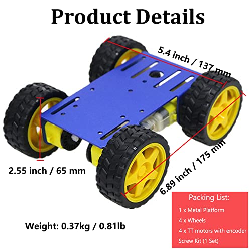 DIY Smart Robot Car Chassis Kit with Speed Encoder TT Motor