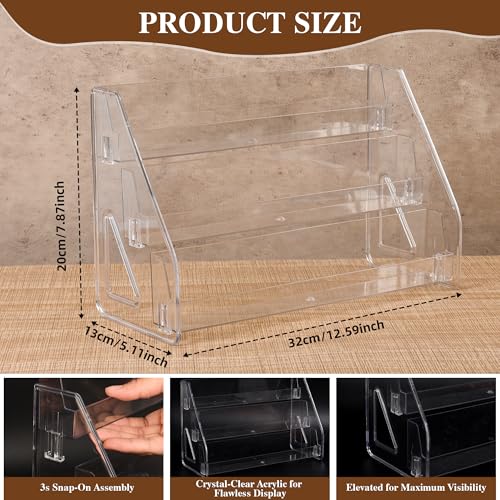 2 Pack Elevated 3 Tier Clear Acrylic Card Display Stand for Trading Cards (2 Count)