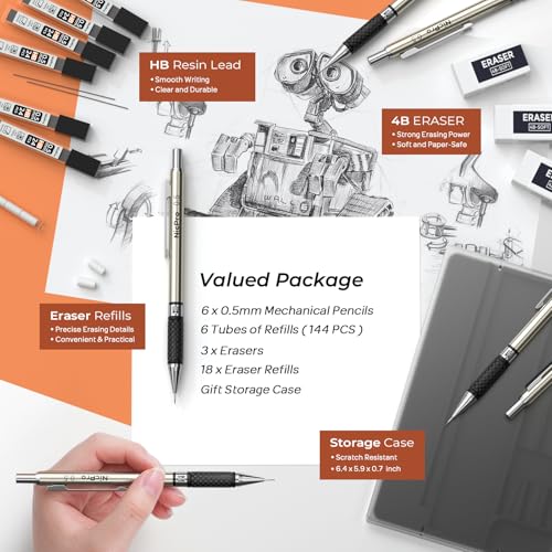 0.5 mm Art Mechanical Pencils Set in Case (30 Count)