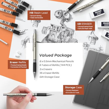 0.5 mm Art Mechanical Pencils Set in Case (30 Count)