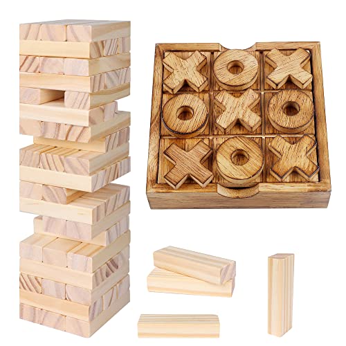 Tic Tac Toe & Tumble Tower Blocks Tables Game Set