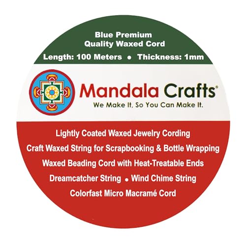 1mm Blue Waxed Cord (327 Foot)