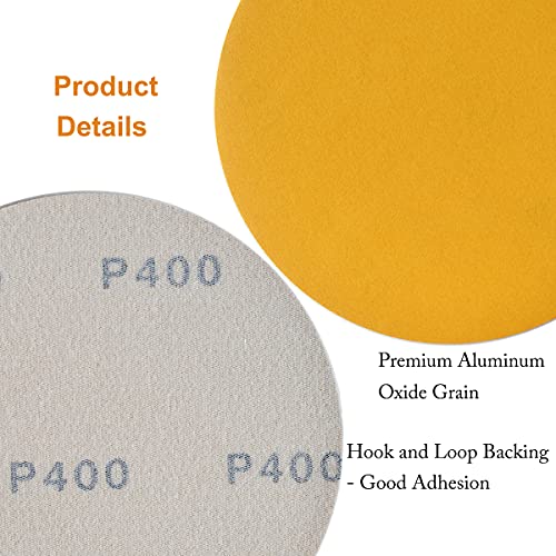 6-Inch No-Hole Hook & Loop Sanding Discs 60-800 Mixed Grit, 100-Pack (100 Count)